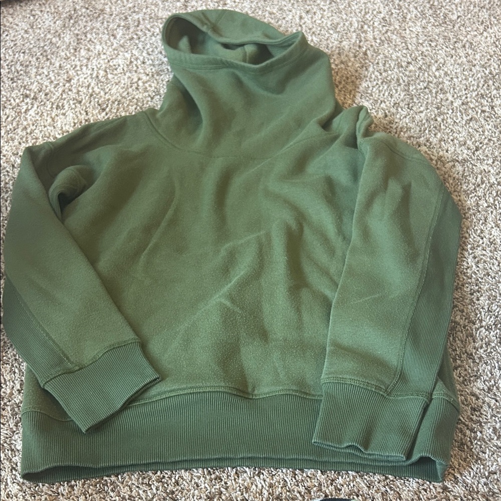 ZYIA Olive Green Fleece Lined Top